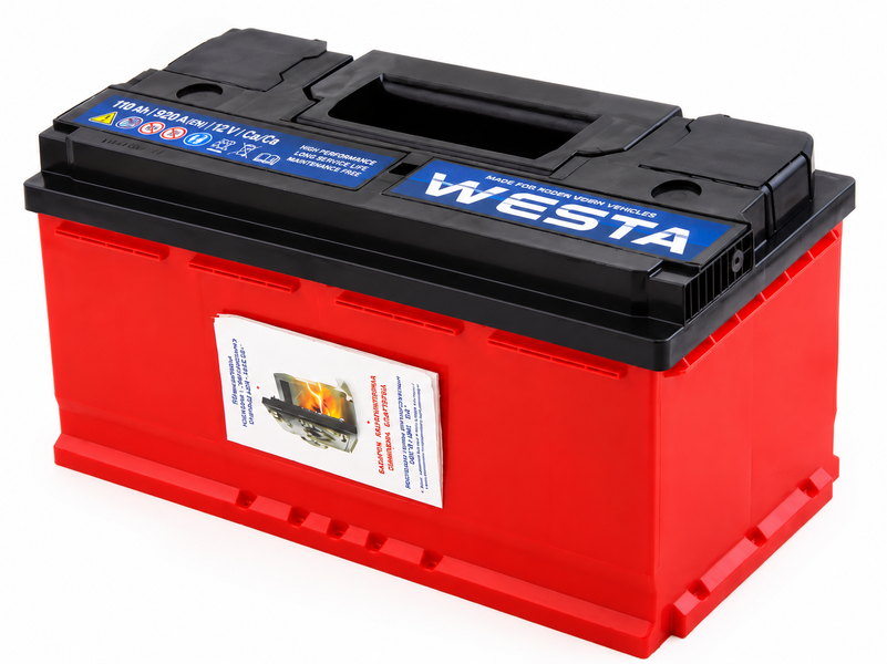 Автомобільний акумулятор WESTA EFB Start-Stop 110 Ah 920 A R+ (правий плюс) WEFB110 904556 фото