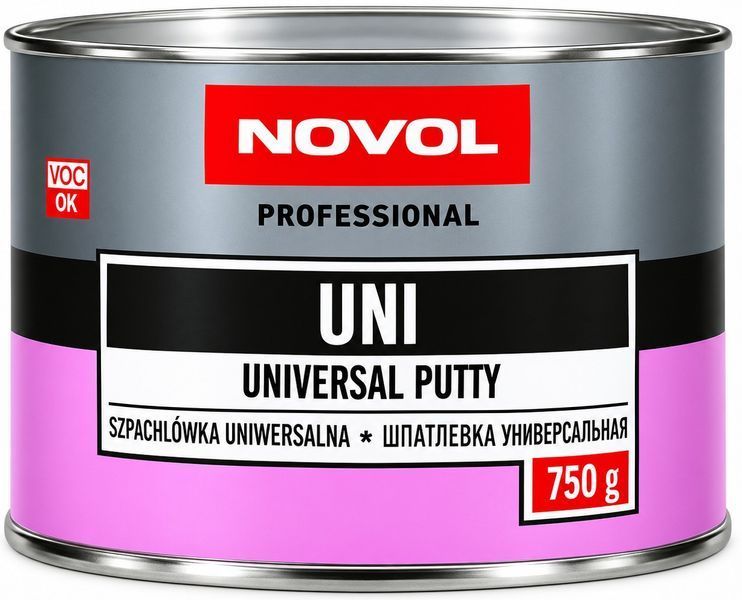 Автомобільна шпаклівка NOVOL UNI універсальна 0,75 кг із затверджувачем (1102) 901270 фото