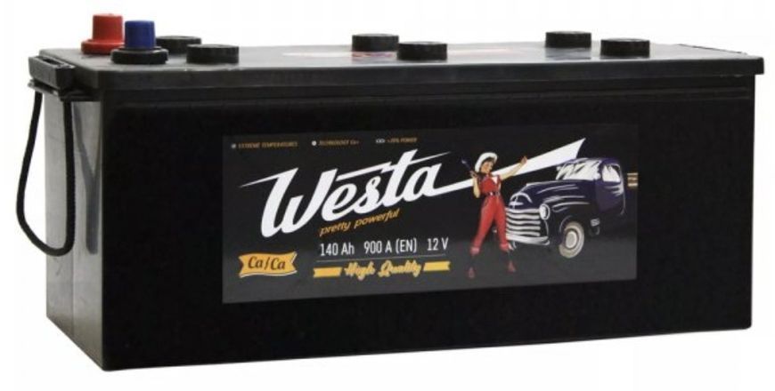 Автомобільний акумулятор WESTA 140 Ah / 900 A Pretty Powerful L (3) (бокові кл. -/+) (513x223x217) WPP140 904557 фото
