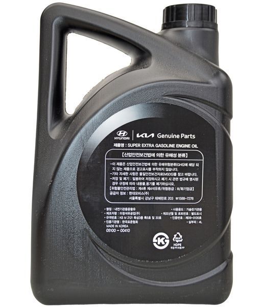 Моторна олива Mobis Hyundai KIA Super Extra Gasoline 5W-30 4 л 900993 фото
