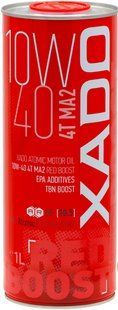 Моторна олива XADO Atomic 10W-40 4T MA2 RED BOOST 1 л 903988 фото