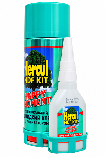 Супер Клей 2К аерозольний Hercul MDF KIT 400 мл + 100 г 905870 фото