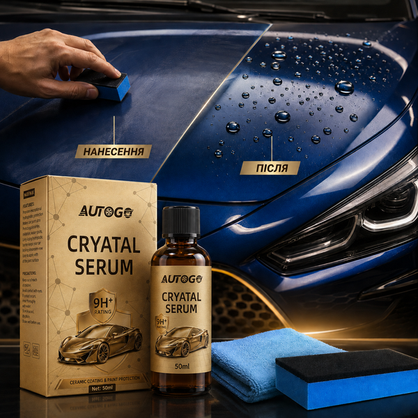 Керамічне покриття для авто AUTOGO CRYATAL SERUM 9H+ 50 мл 3333403 фото