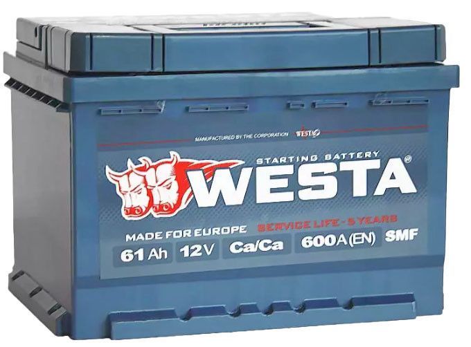 Автомобільний акумулятор WESTA 61 Ah / 600 A Premium R Правий плюс (242x175x190) WPR610 905828 фото