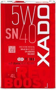 Моторна олива XADO 5W-40 SN Red Boost 4 л 904970 фото