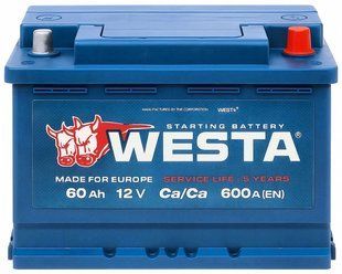 Автомобільний акумулятор WESTA 60 Ah / 600 A Premium R Правий плюс (242x175x190) WPR600 904546 фото