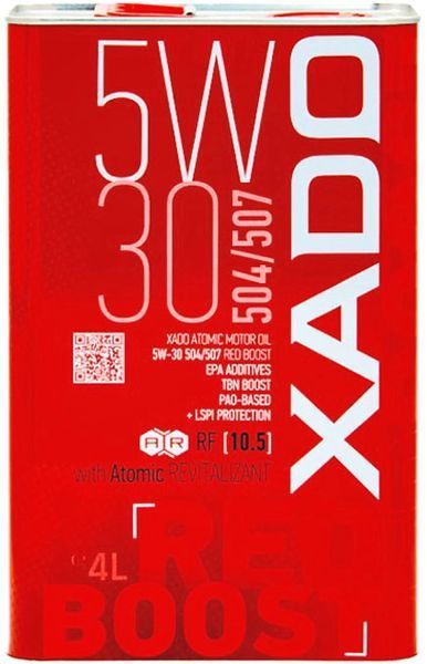 Моторна олива XADO Atomic 5W-30 504/507 RED BOOST 4 л 904409 фото
